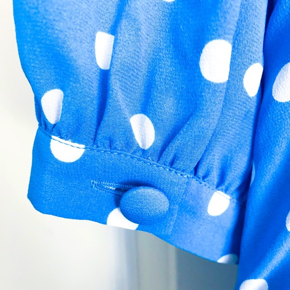 Azure Blue Alessandra Rich Pleated Embellished Silk Crepe de Chine Dress - Picture 10 of 16